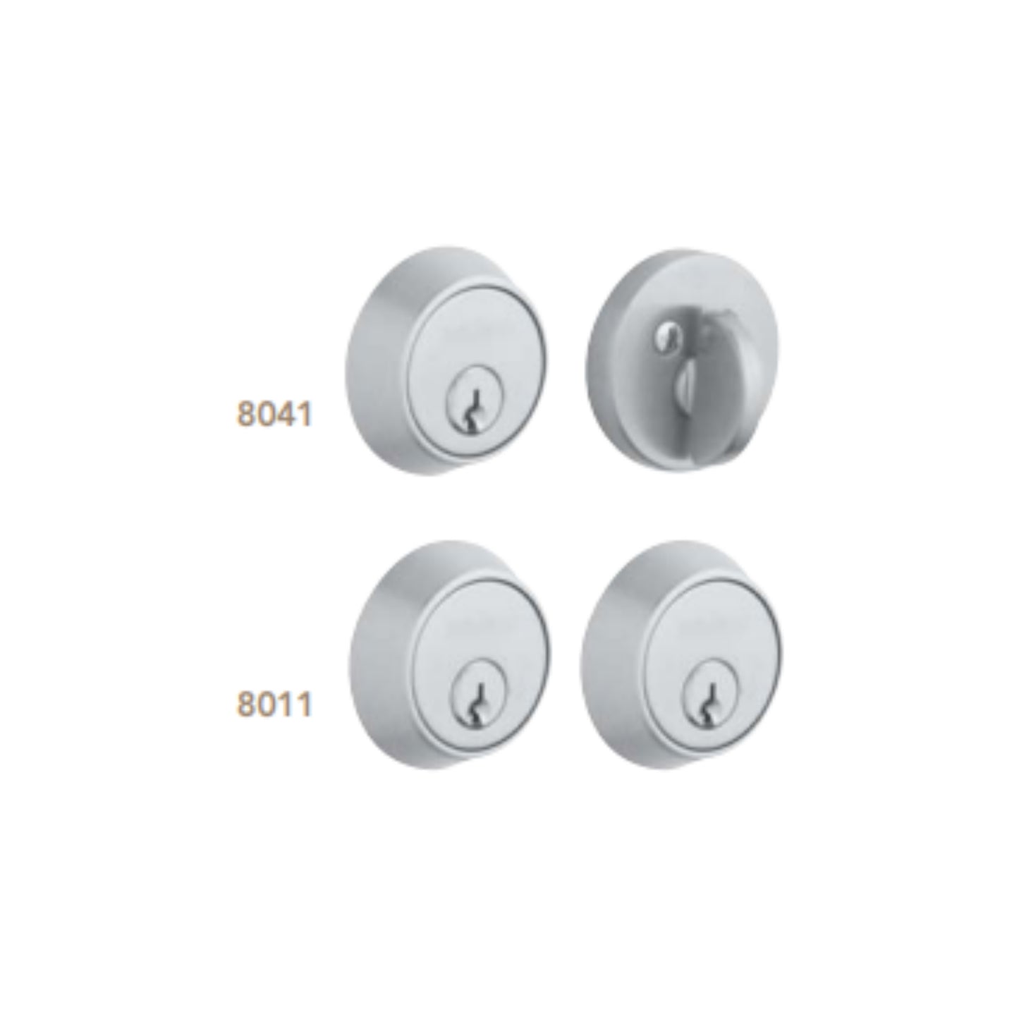 8011, 8041 Contemporary Deadbolt – 1 5/8 Door Prep