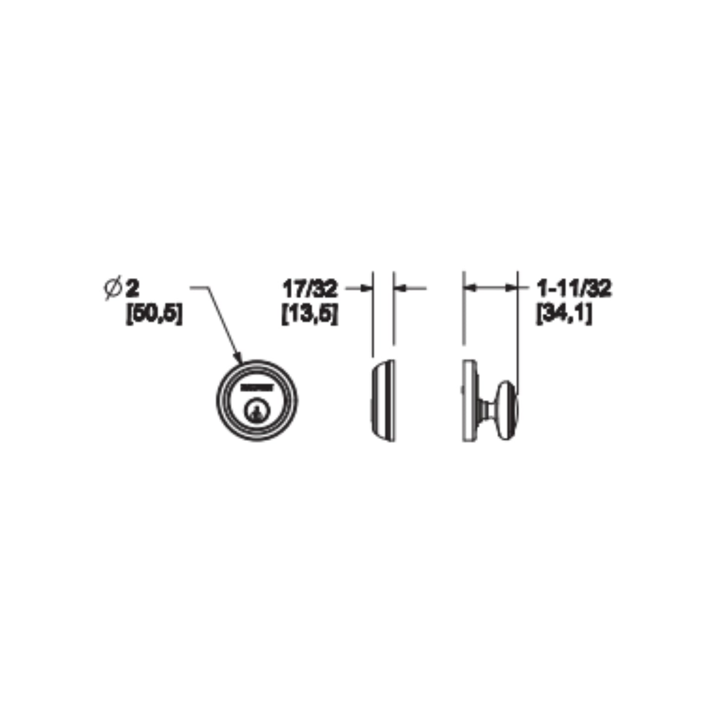 8021, 8031 Traditional Deadbolt – 1 5/8 Door Prep