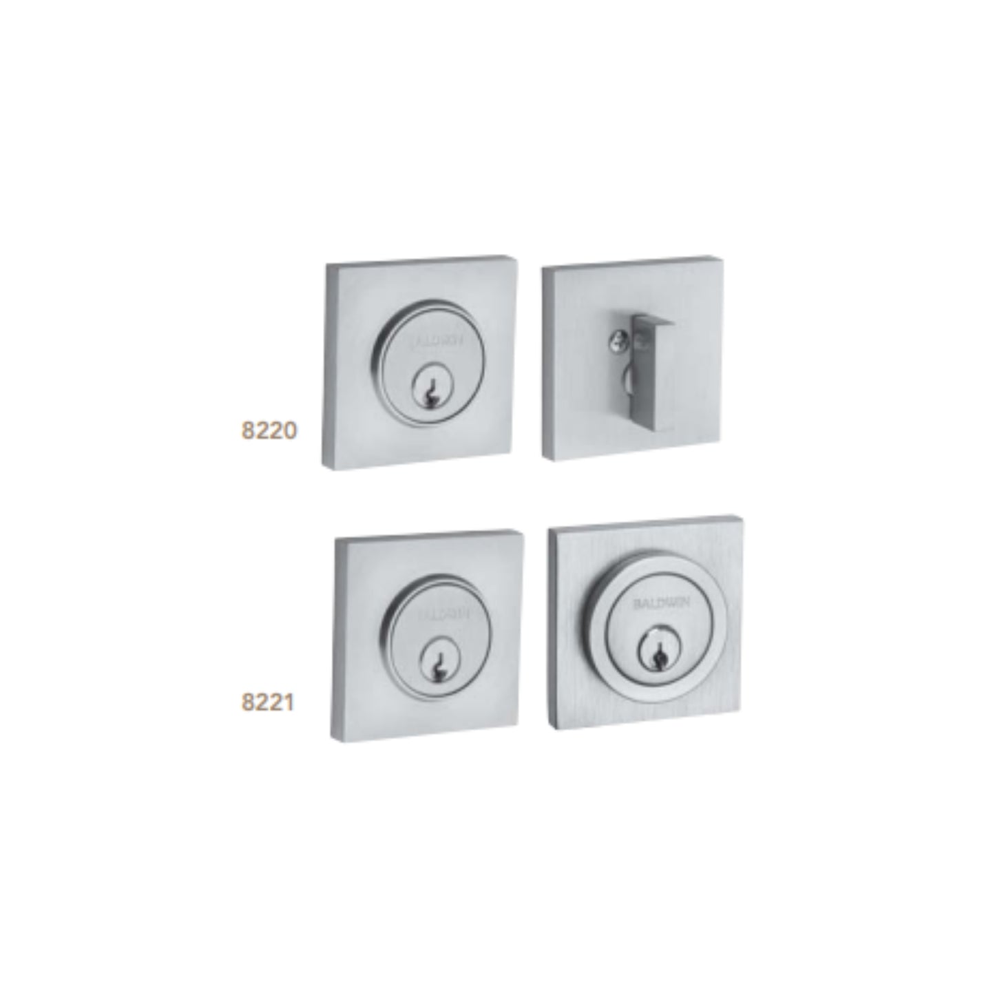 8220, 8221 Contemporary Deadbolt – 2 1/8 Door Prep