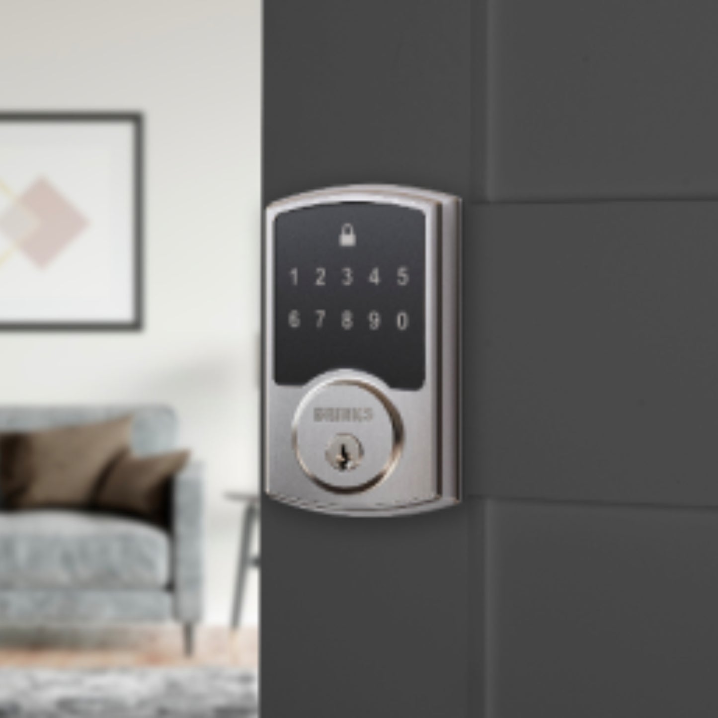 Brinks Electronic Touchpad Deadbolt with PRO-GUARD, Transitional