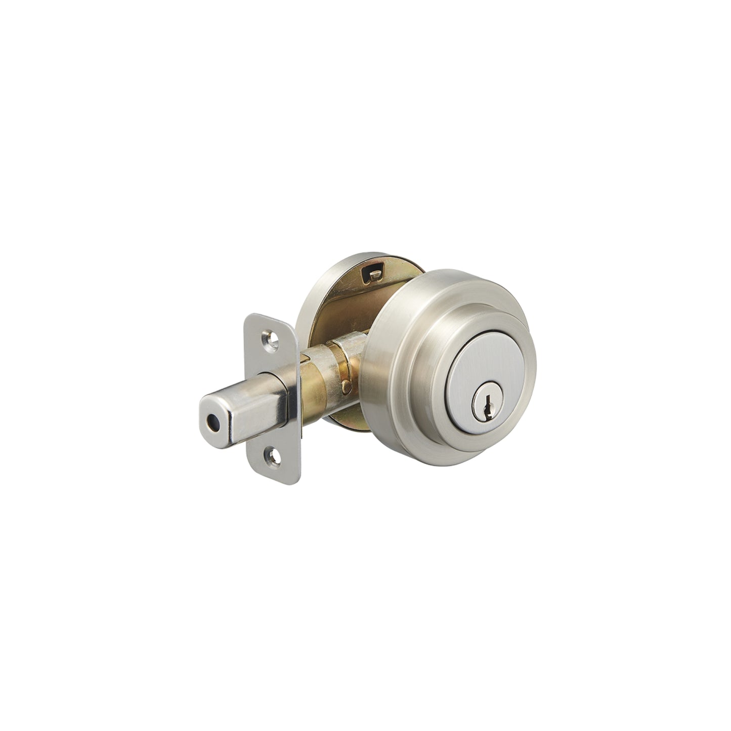Cerradura Cerrojo Taipei Cilindro Doble Níquel Satinado