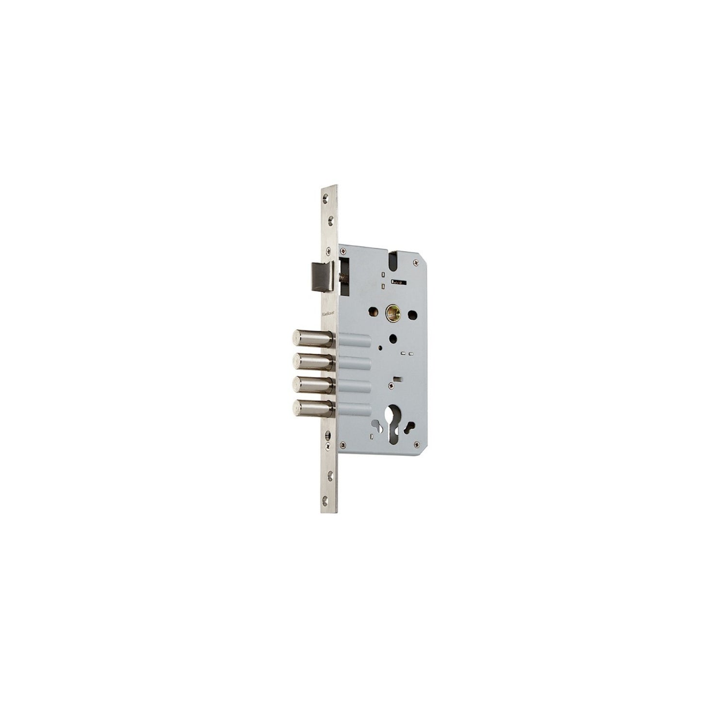 Cerradura Mortise Palermo Cilindro de 70 mm doble de 60 mm Níquel Satinado