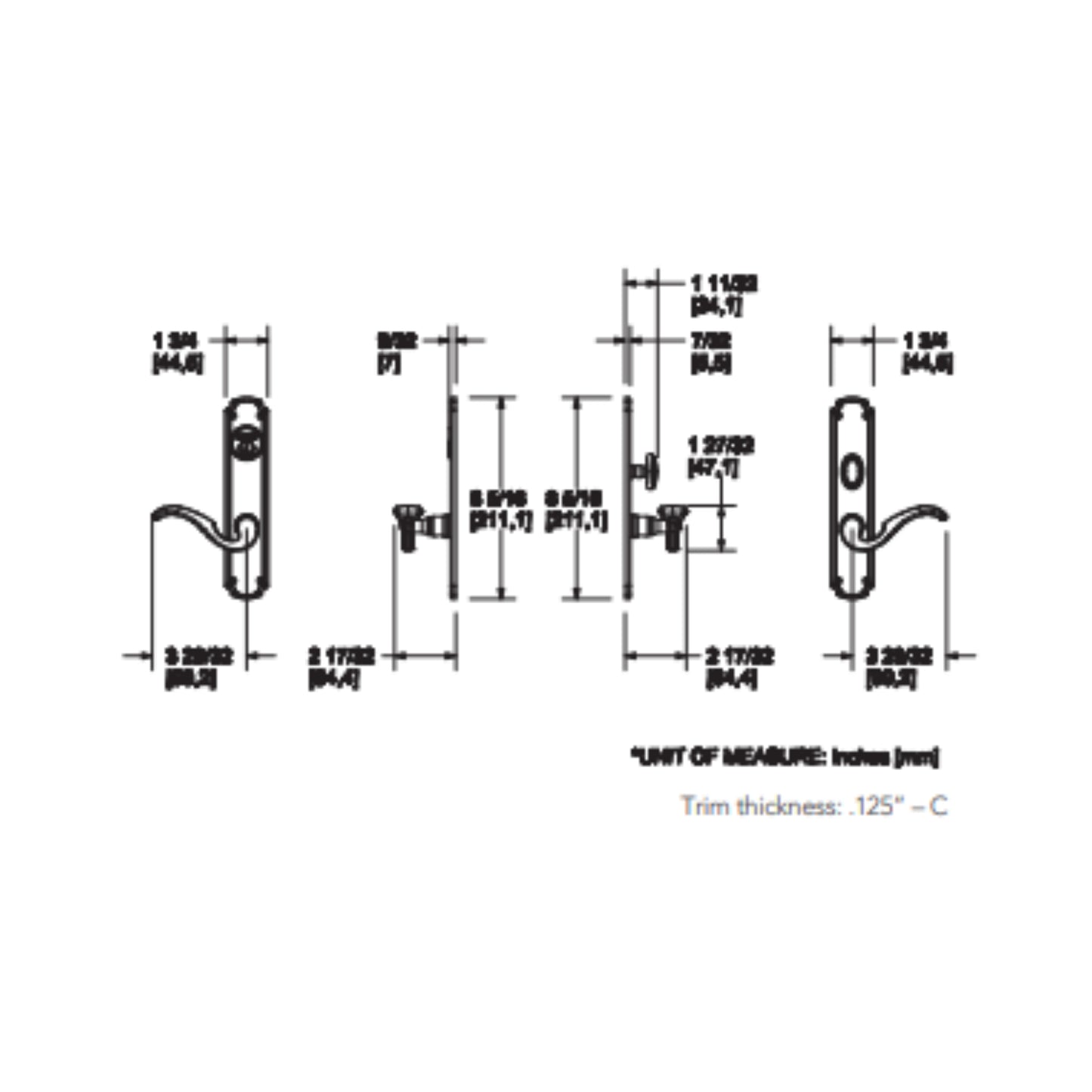 Entrance Trim Mortise Bismark