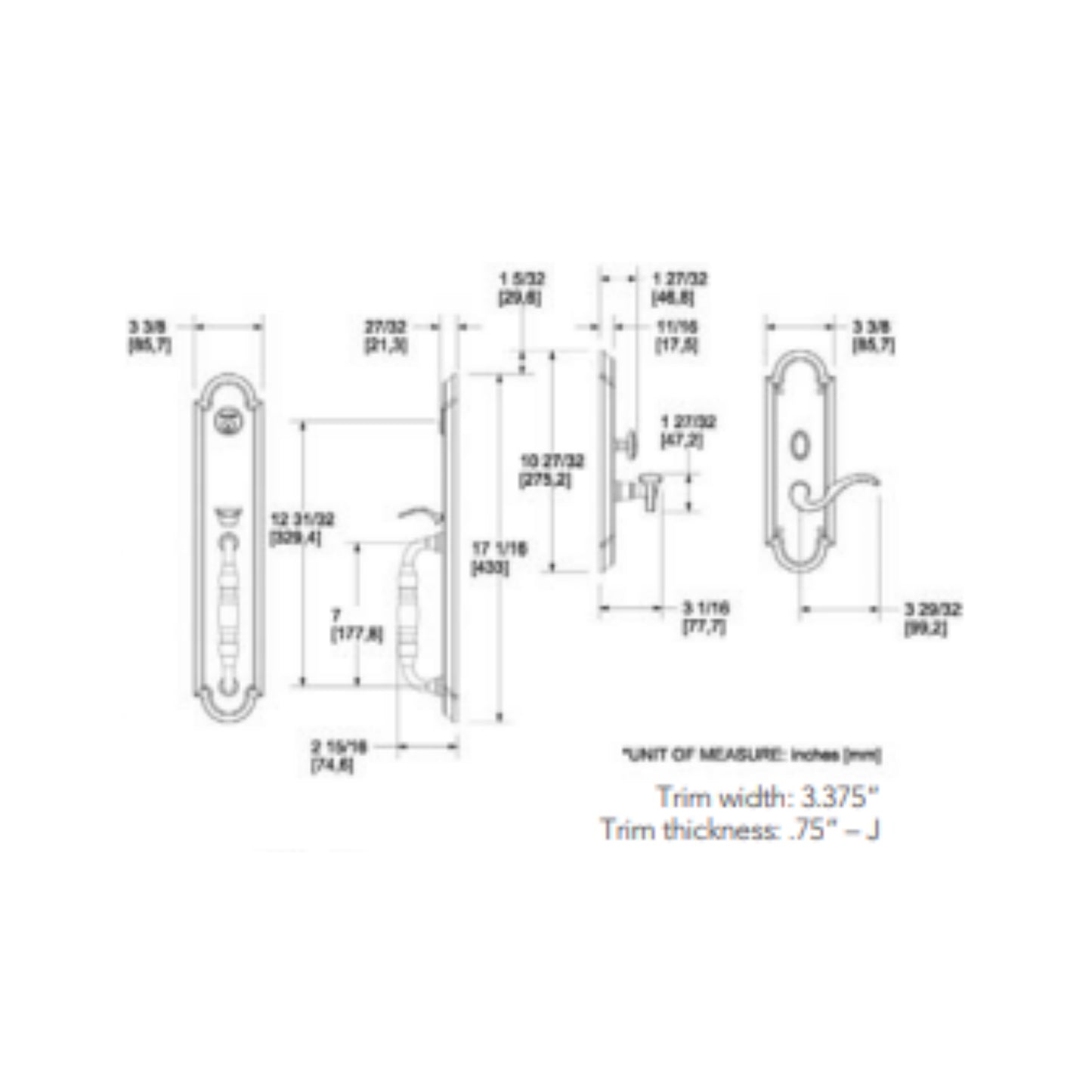 Entrance Trim Mortise Hamilton