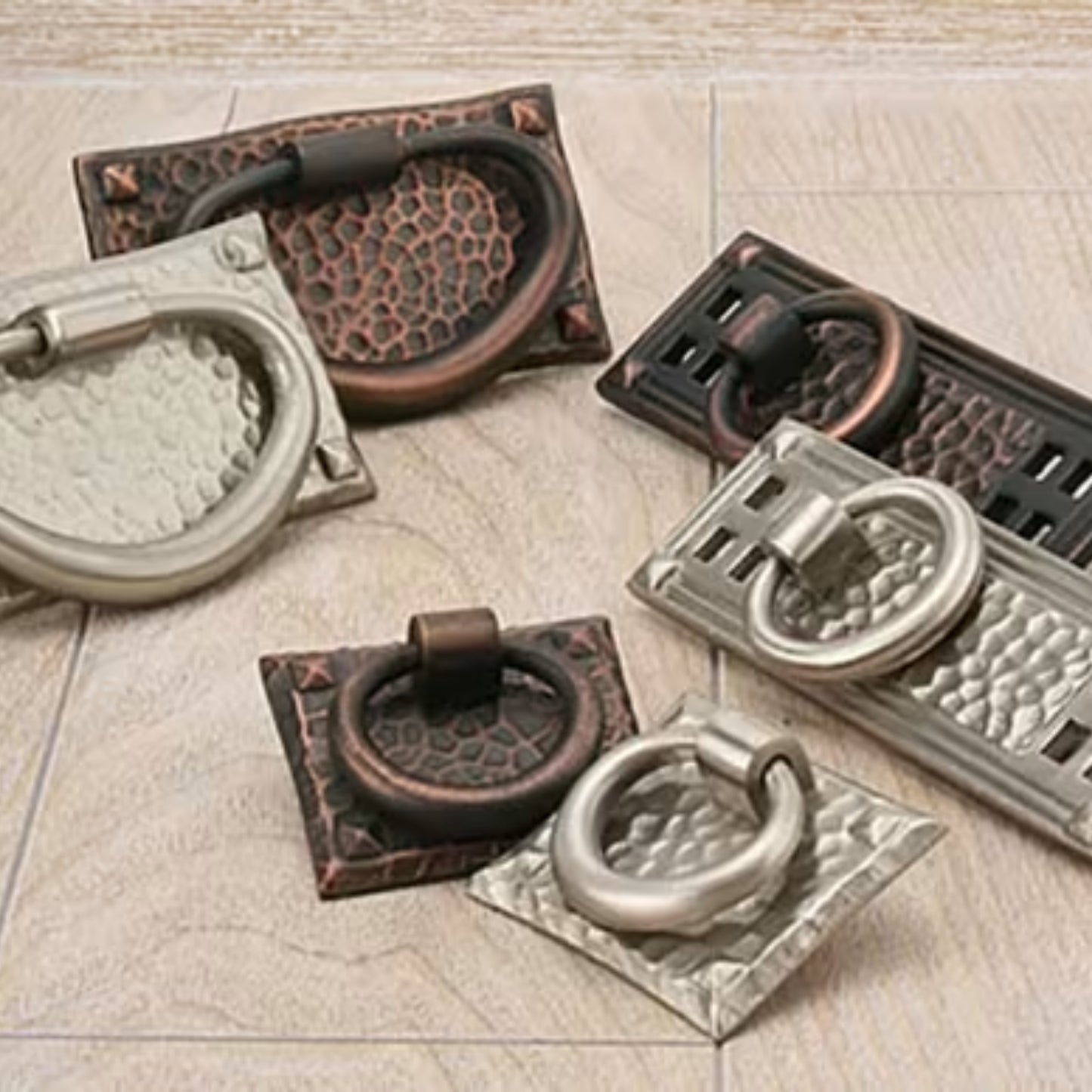 Hammered Ring Cabinet Pull