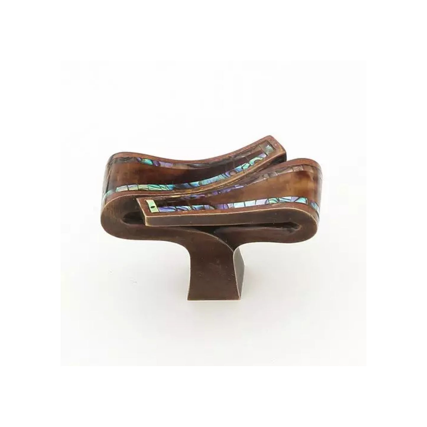 Knob, Tiger Penshell, Imperial Shell, Dark Antique Bronze, 1-7_8" x 1"