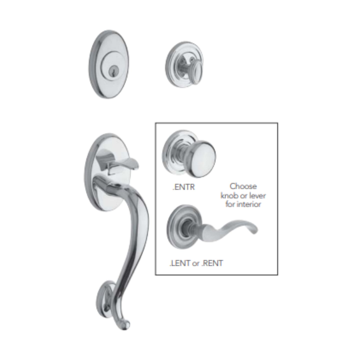 Logan Sectional Trim w 5015 Classic Knob or 5455V Wave Lever