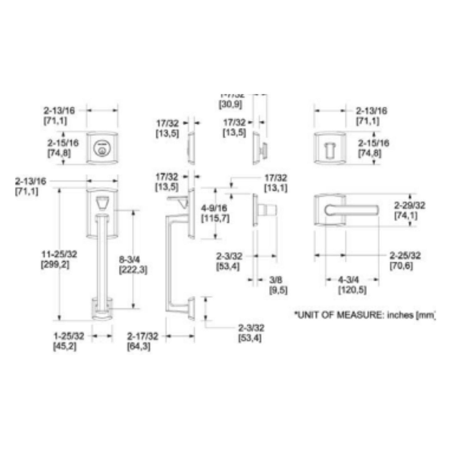 Soho® Sectional Trim w 5485V Soho Lever