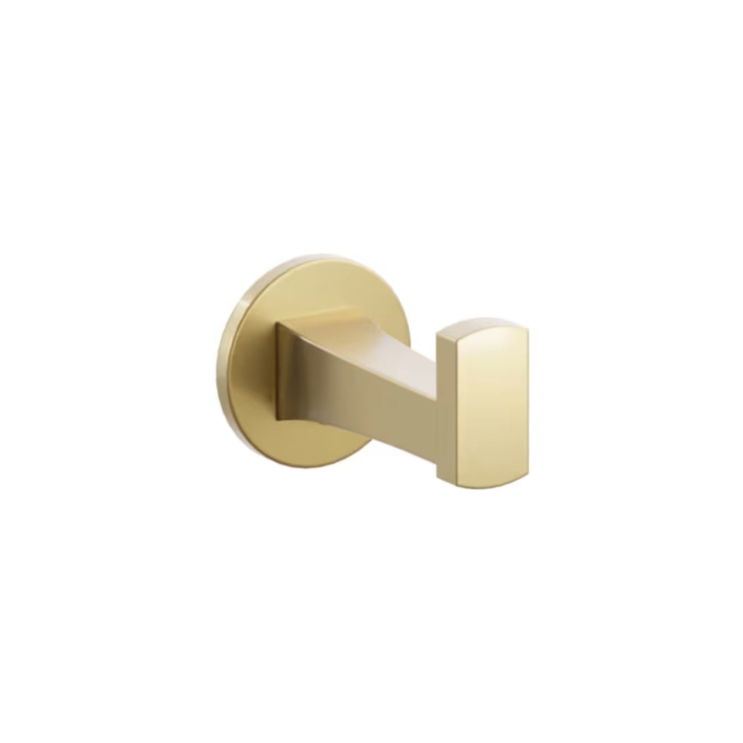 Transitional Flared Brass Single Robe Hook with Rosette