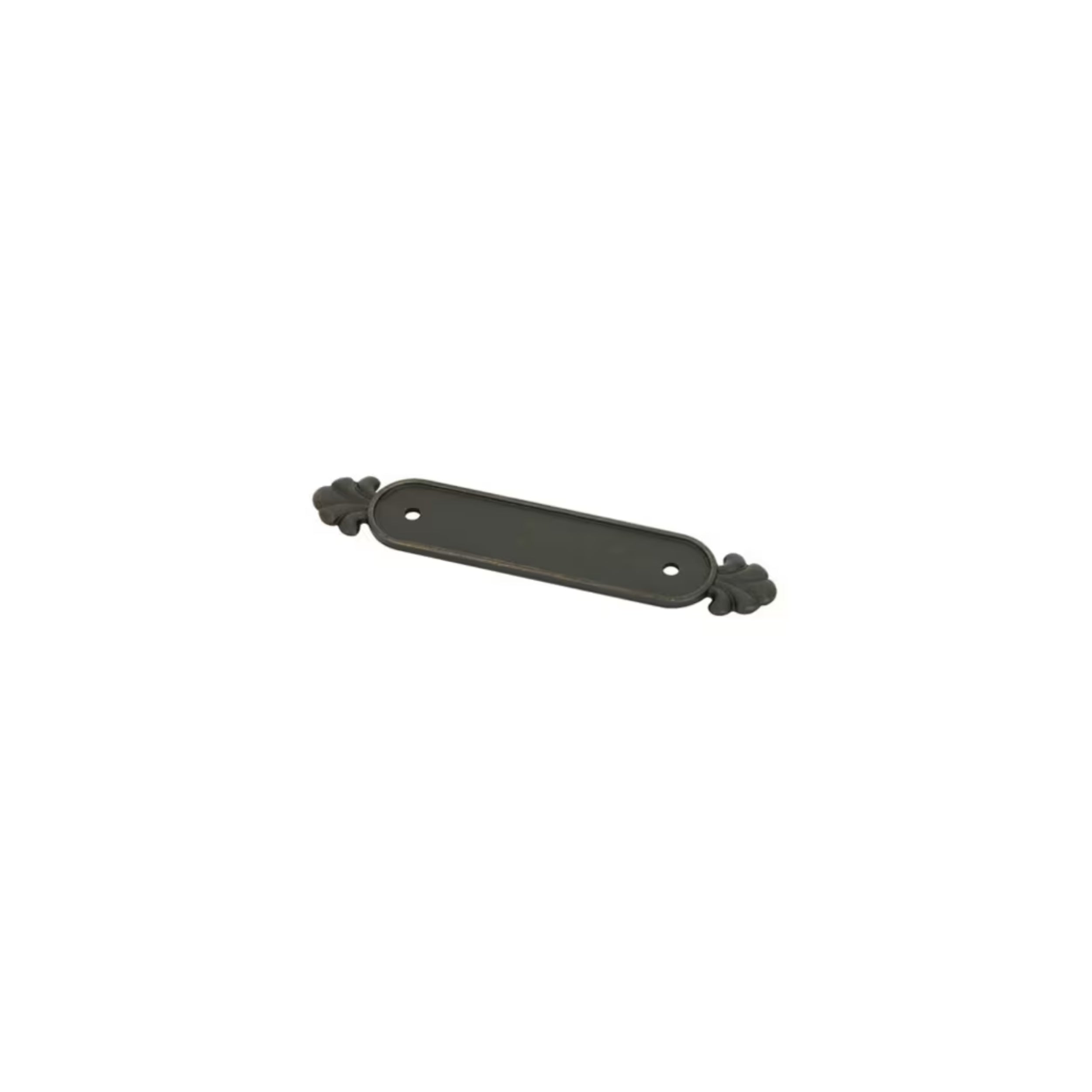 GlideRite Hardware 25-Pack Cabinet Back Plates – 3" Thin Oblong Ring, Matte Black, Die-Cast Zinc Alloy