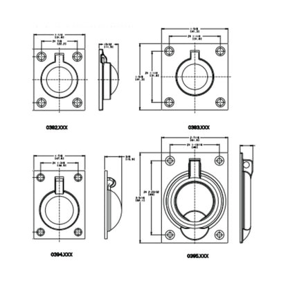 0392 - 0395 Flush Ring Pull
