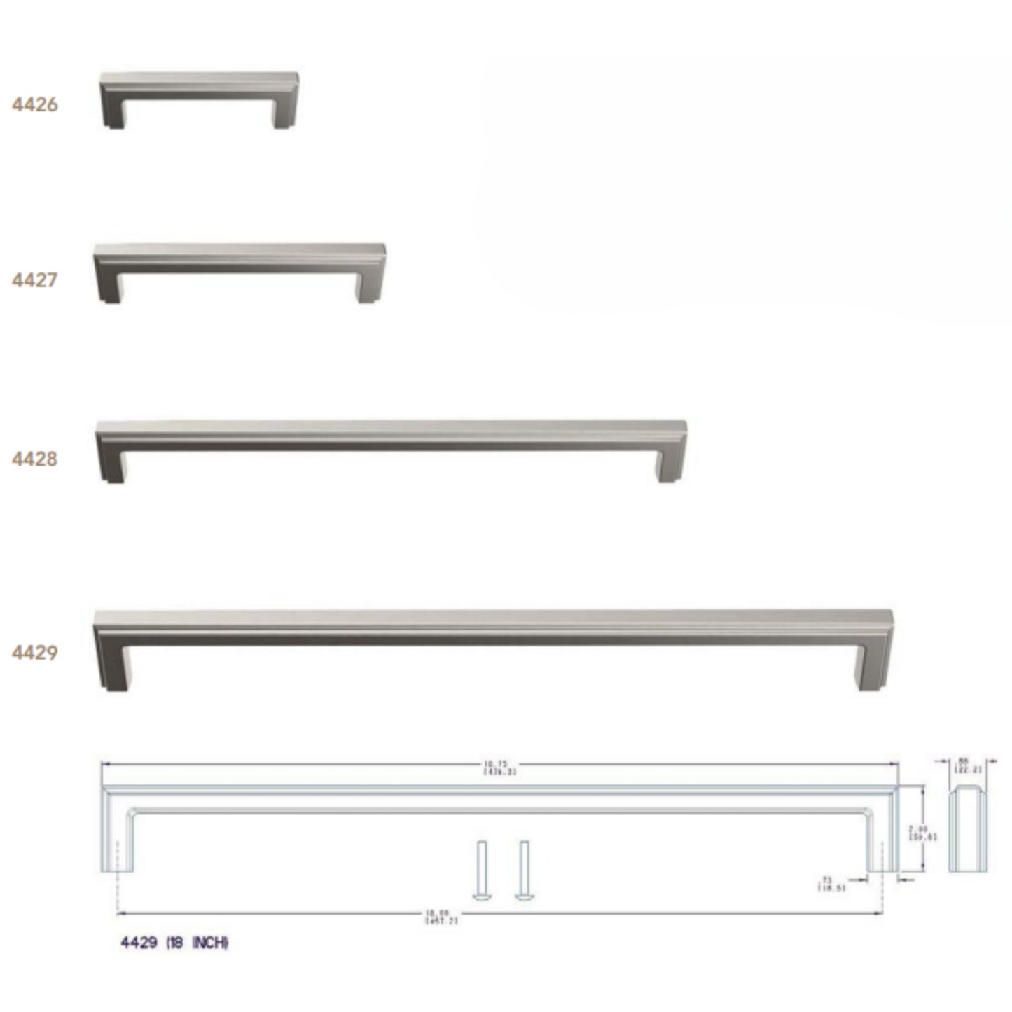 4426, 4427, 4428, 4429 Raised Pull