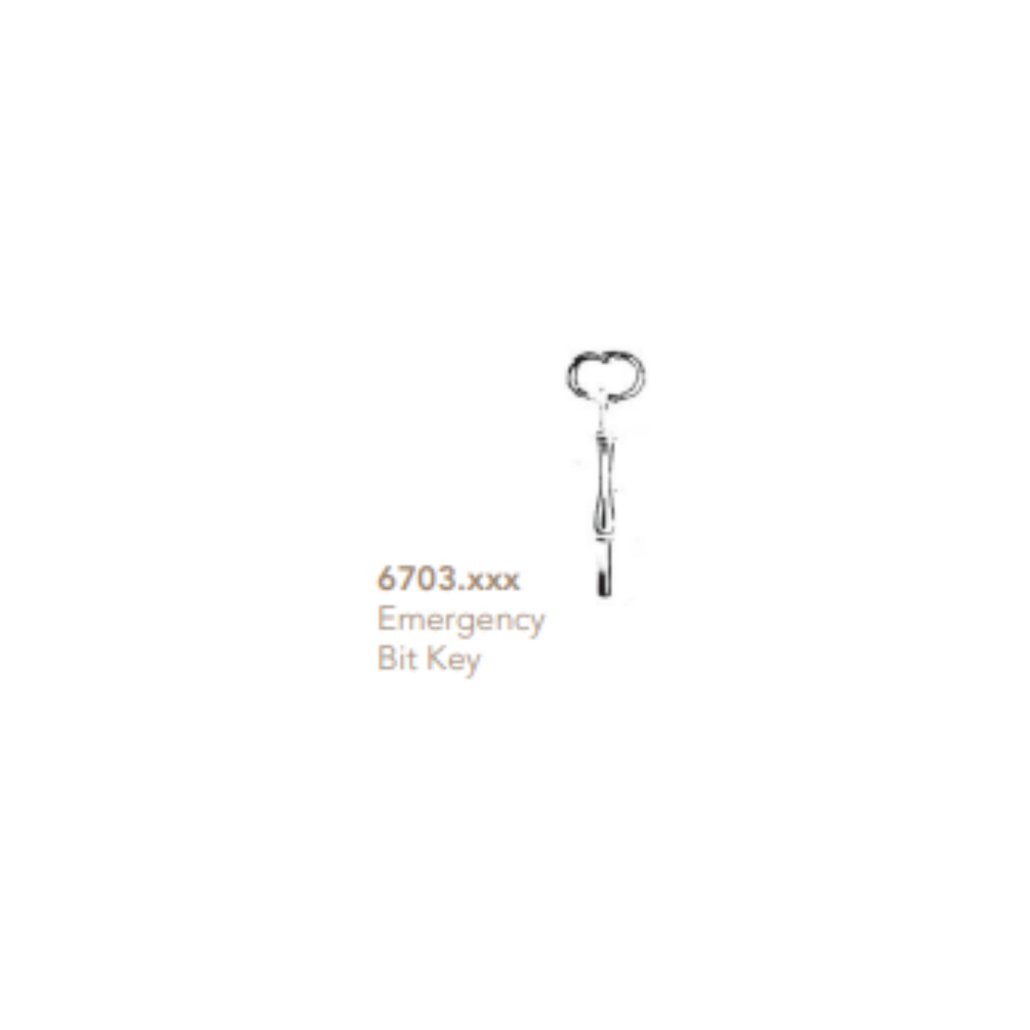 6703 Emergency Release Trim & Key Set