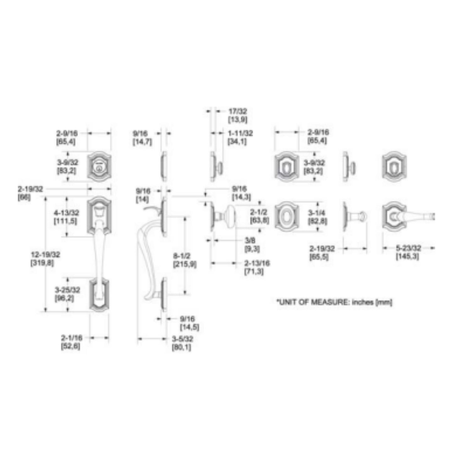 Bethpage Sectional Trim w 5077 Bethpage Knob or 5447V Bethpage Lever