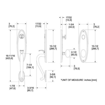Blakely Emergency Egress Handleset w 5025 Egg Knob