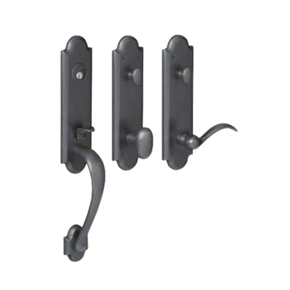 Boulder ¾ Escutcheon Handleset Emergency Egress w 5024 Oval Knob or 5452V Beavertail Lever