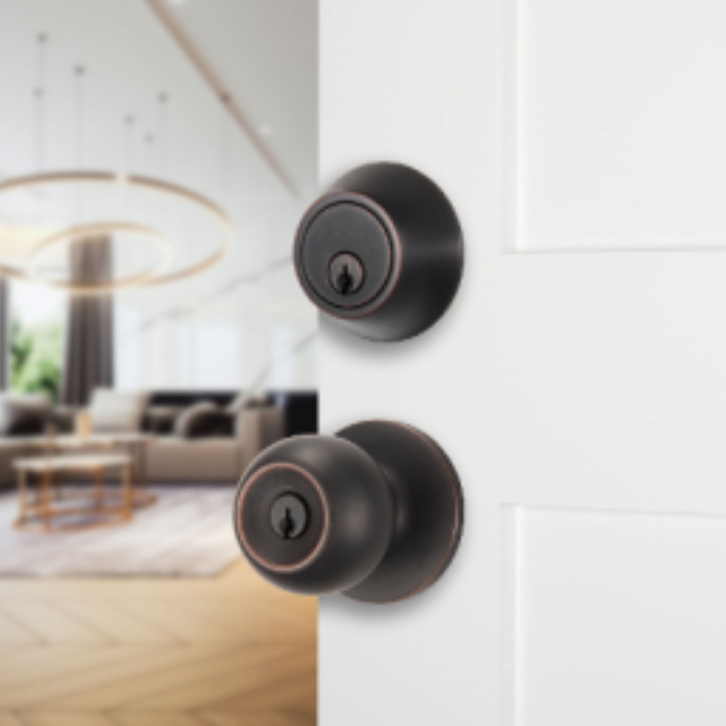 Brinks Ball Knob and Deadbolt Double Combo with PRO-GUARD