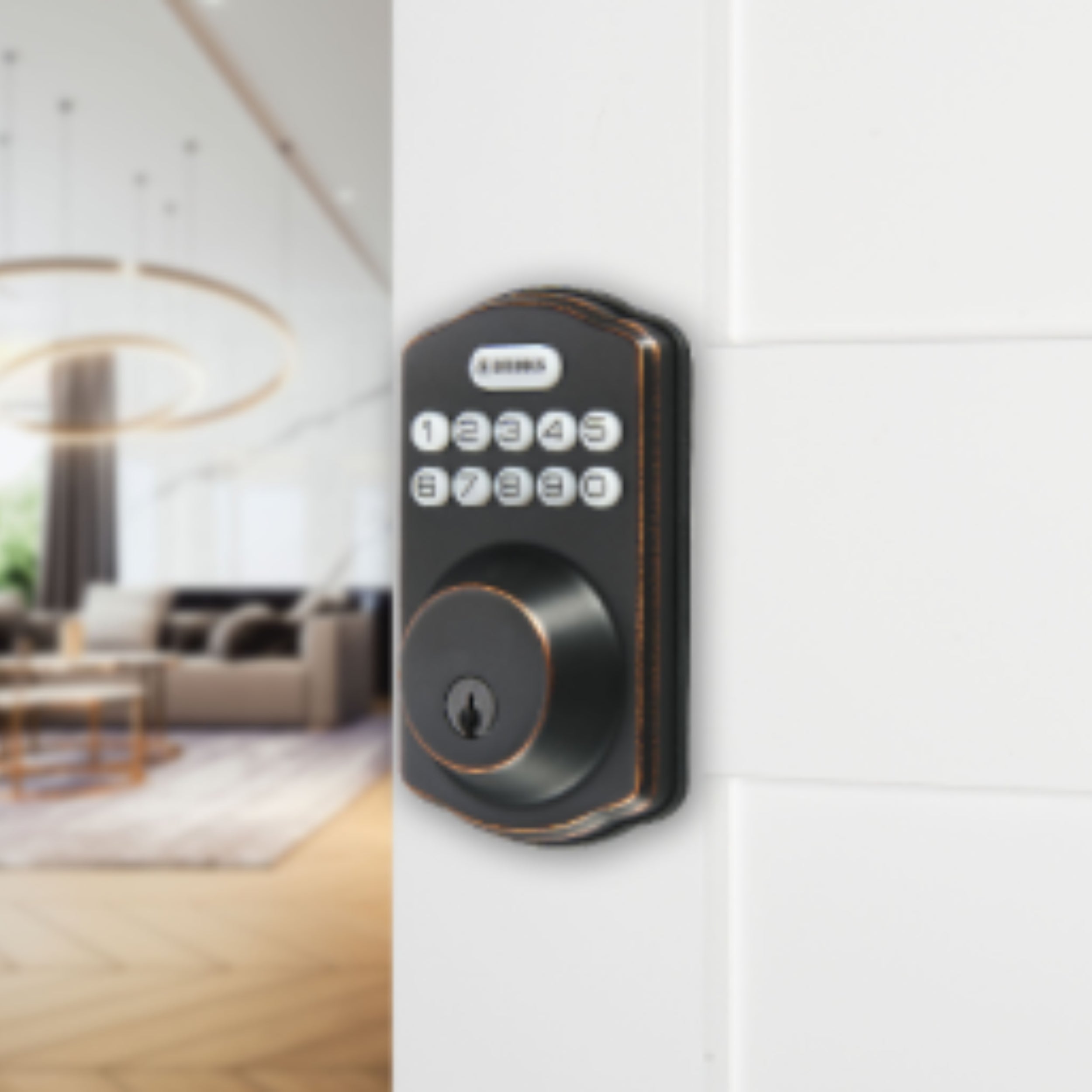 Brinks Electronic Keypad Deadbolt with PRO-GUARD, Traditional ...