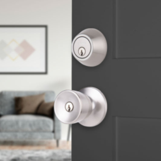 Brinks Tulip Knob and Deadbolt Combo wit PRO-GUARD