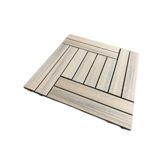 WPC Deck Tile Board 30 cm x 30 cm Set of 11 pcs 1 m2