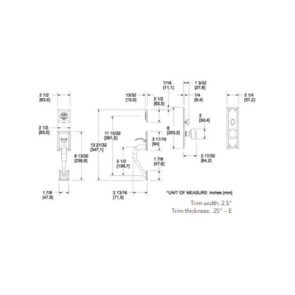 Entrance Trim Mortise Concord