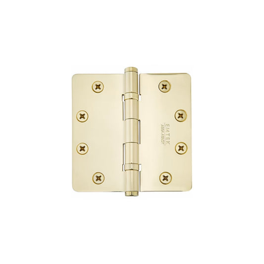 Heavy Duty Solid Brass, Ball Bearing Hinge, 1/4" Radius Corners