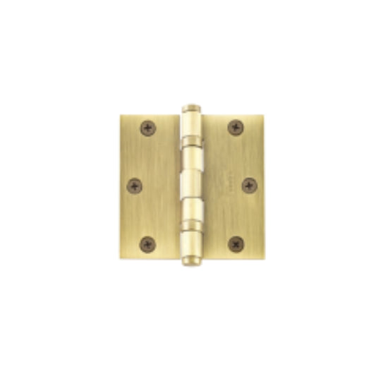 Heavy Duty Solid Brass, Ball Bearing Hinge, Square Corners