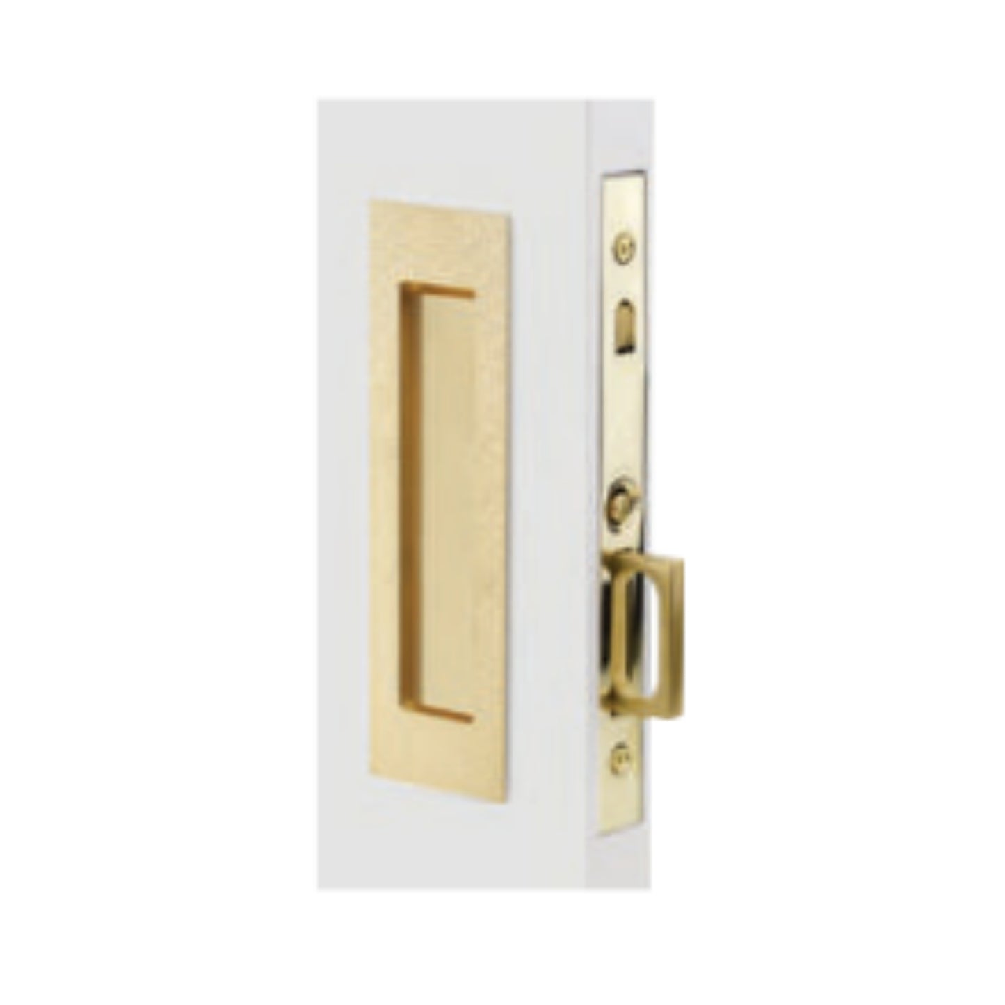 Knurled Narrow Modern Rectangular Mortise Lock