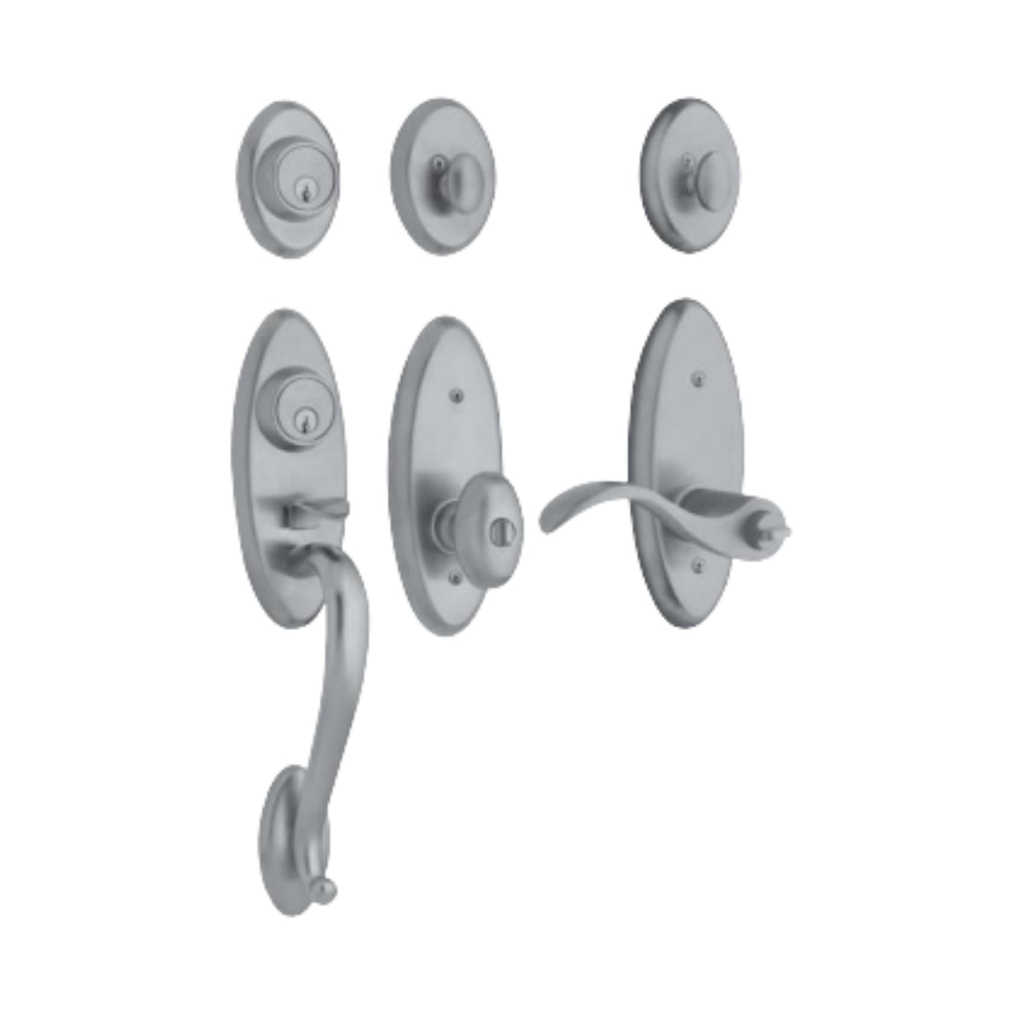 Landon® Two-Point Lock Handleset w 5225 Egg Knob or 5255 Wave Lever