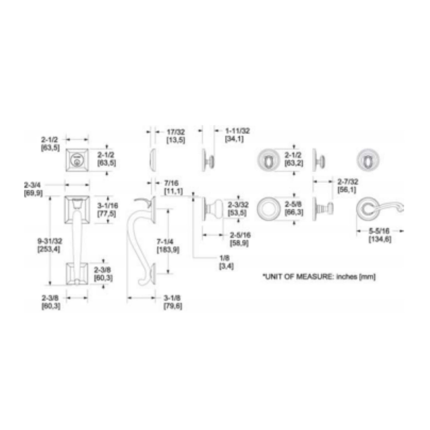 Madison® Sectional Trim w 5015 Classic Knob or 5445V Classic Lever