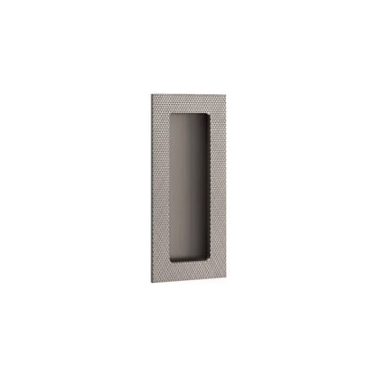 Modern Rectangular Knurled Flush Pull with Plain Pocket