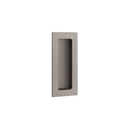 Modern Rectangular Knurled Flush Pull with Plain Pocket