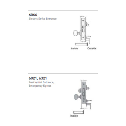 Mortise Locks Entrance Functions