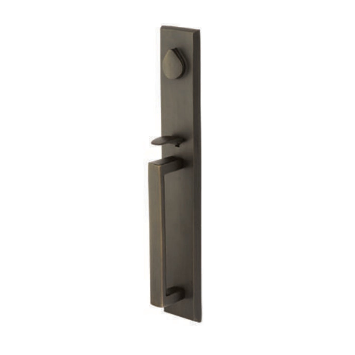 Rustic Modern Rectangular Full Length Sandcast Bronze Grip by Grip Entry Set