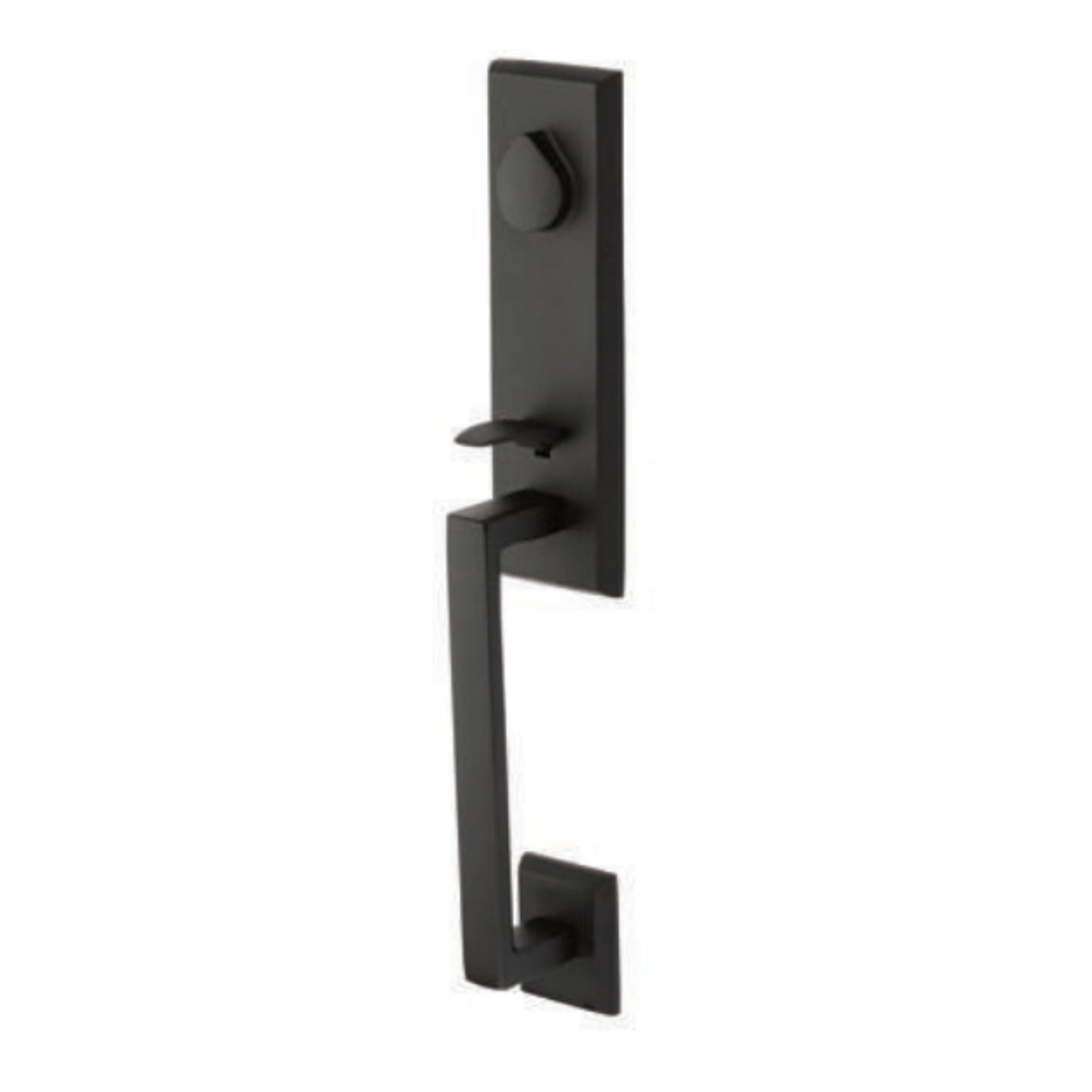 Rustic Modern Rectangular Monolithic Sandcast Bronze Grip by Grip Entry Set