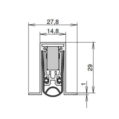 Door Seal Schall-Ex L-15/30 OS - Length 1600 mm