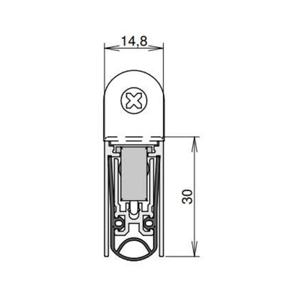 Door Seal Schall-Ex L-15/30 WS - Length 2000 mm