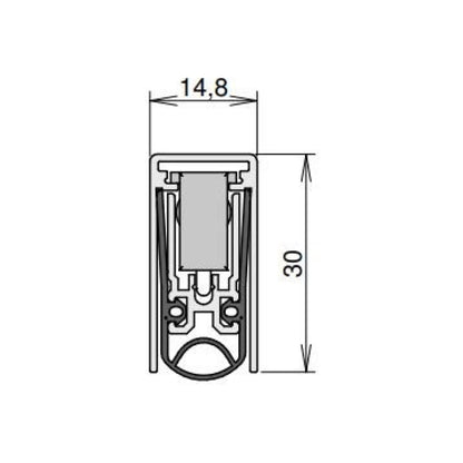 Sello para Puerta Schall-Ex L-15/30 WS - Longitud 900 mm