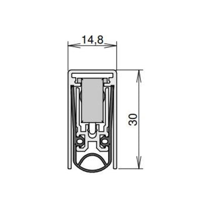 Door Seal Schall-Ex L-15/30 WS - Length 1300 mm