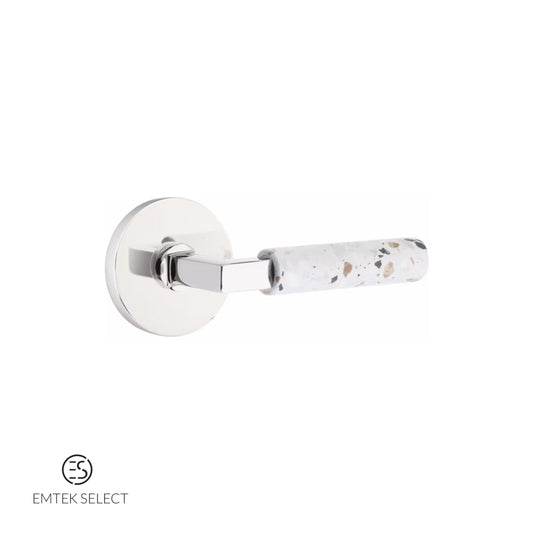 EMTEK Select L-Square Light Terrazzo Lever