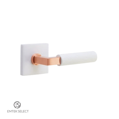 EMTEK Select Limited Release Finish Expansion L-Square Straight Knurled Lever