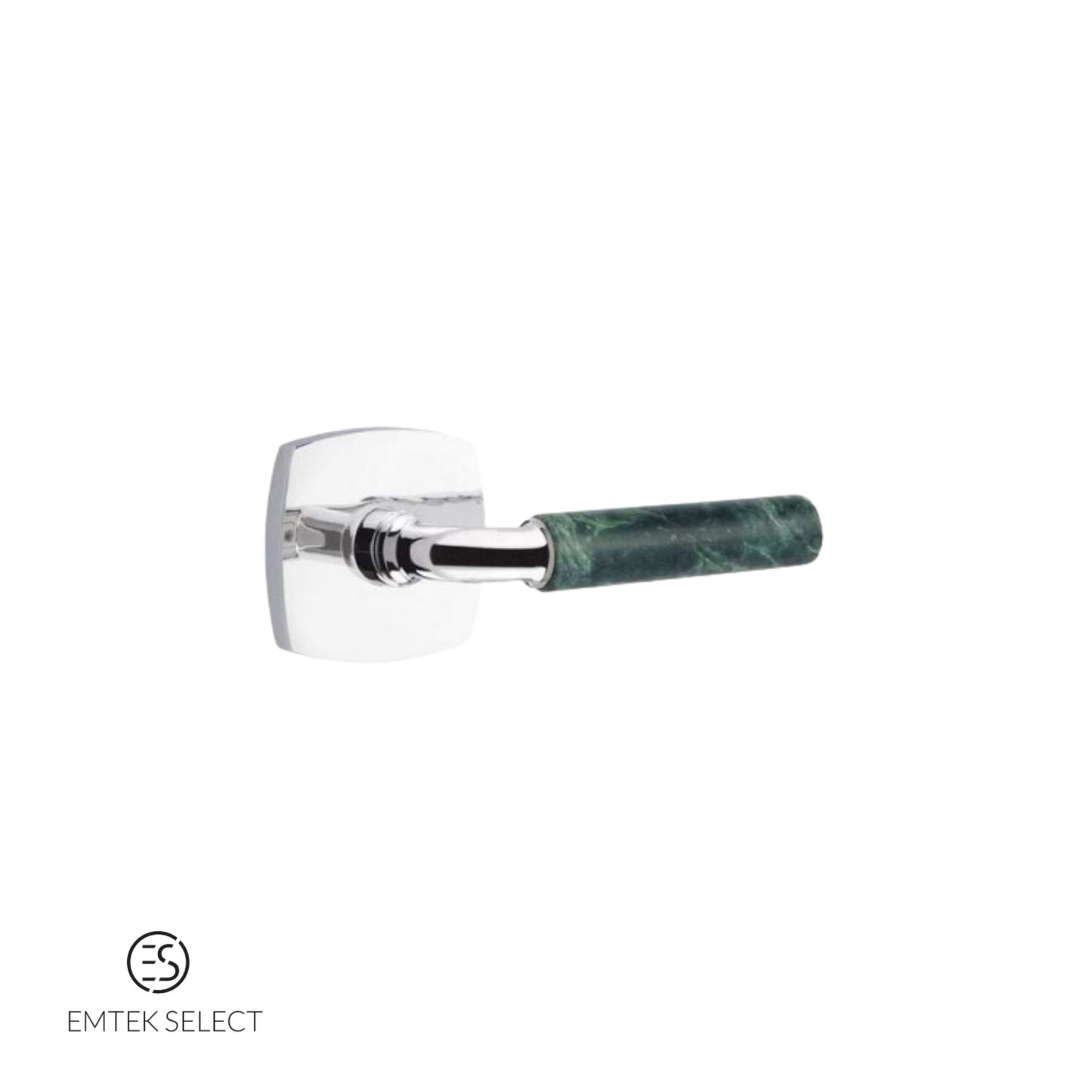 EMTEK Select R-Bar Green Marble Lever