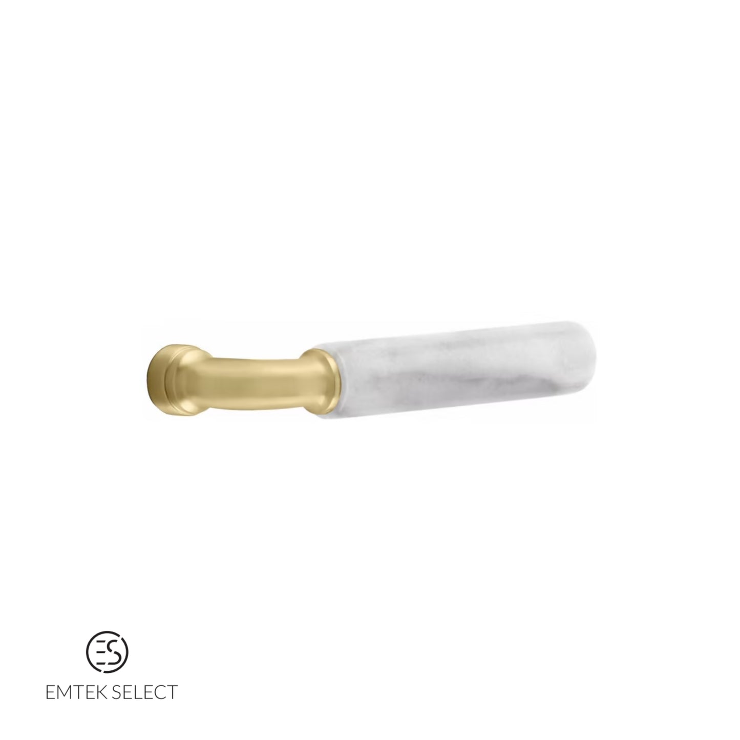 EMTEK Select R-Bar White Marble Lever