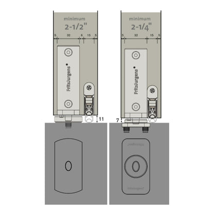 Schall-Ex L-15/30 WS Pivot Seal for Pivot Doors - Length 1083 mm