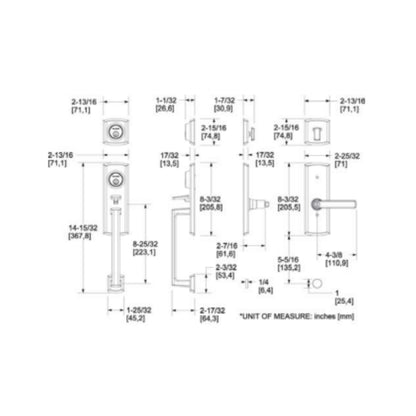 Soho® Two-Point Handleset w 5485V Soho Lever