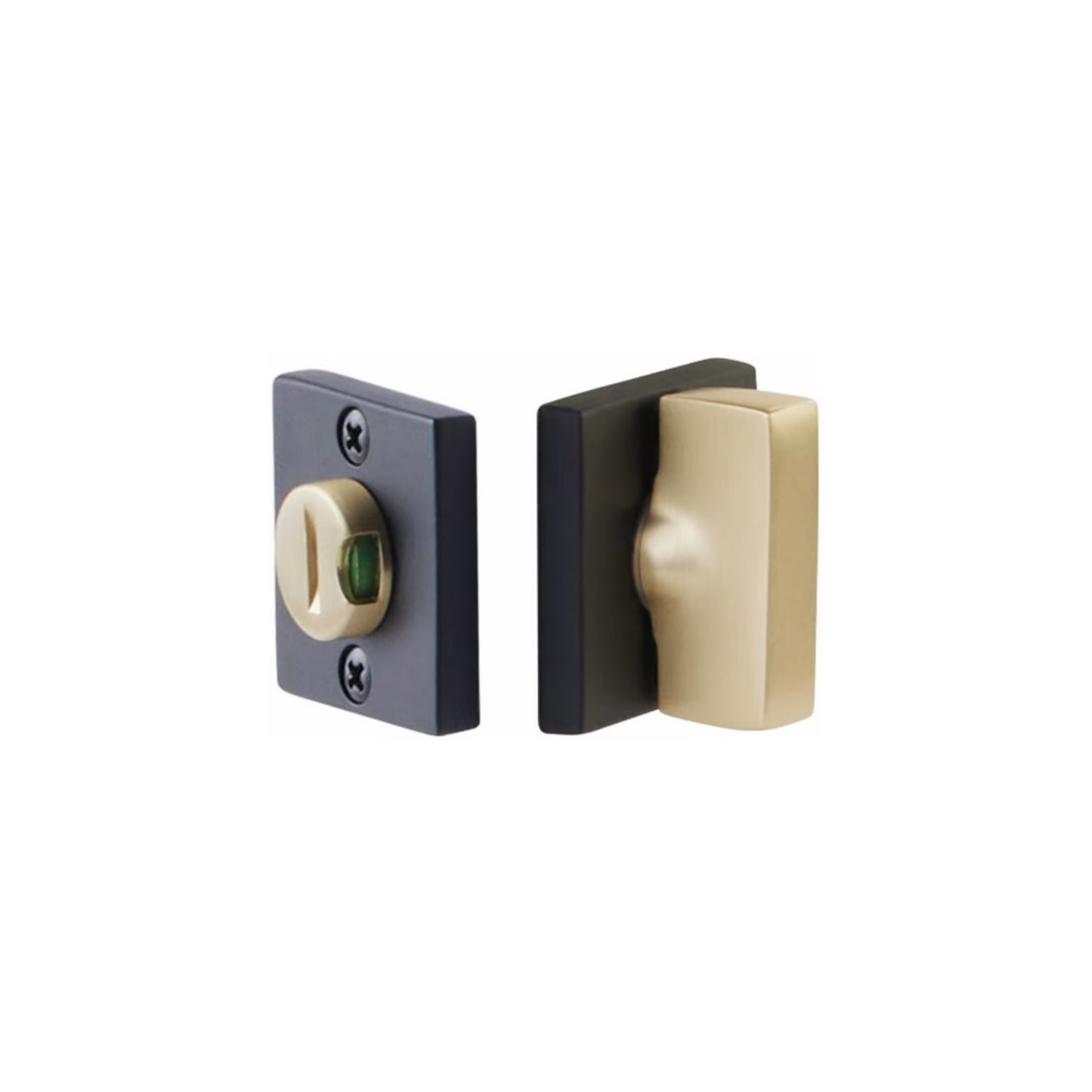 Square Double Rosette Privacy Bolt with Indicator