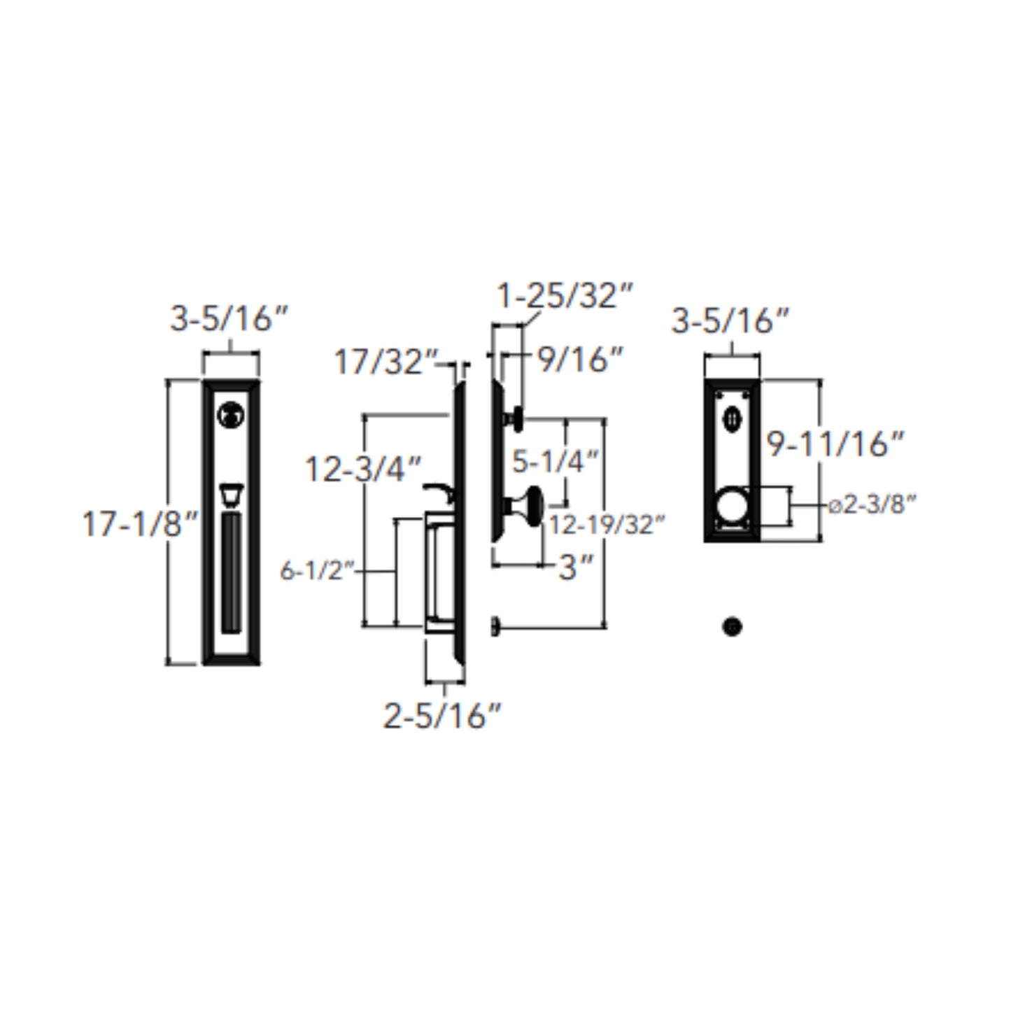 Tremont Full Escutcheon Handleset Emergency Egress w 5069 Knob